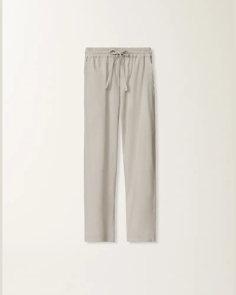 Fabiana Filippi Pantalone In Lino E Viscosa Stretch Steel