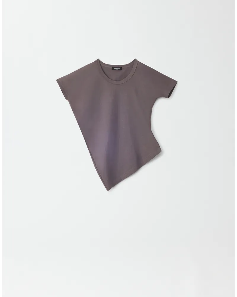 Fabiana Filippi T-shirt Asimmetrica In Jersey Grigio