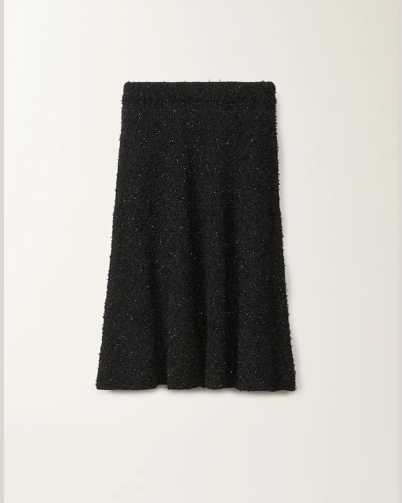 Fabiana Filippi Mini Gonna Effetto Tweed Nero