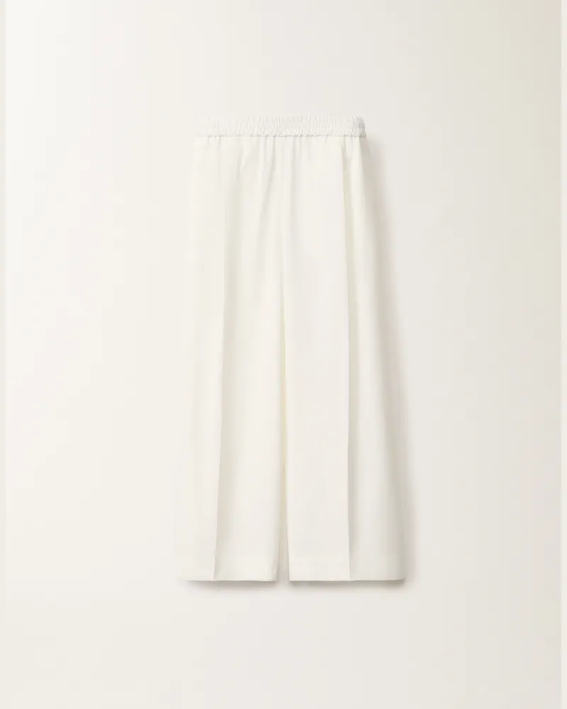 Fabiana Filippi Pantalone In Popeline Bianco