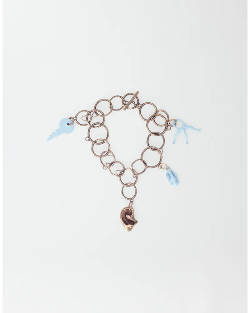 Fabiana Filippi Bracciale Catena Con Ciondoli In Ottone Eco - Donna  Oro Oro