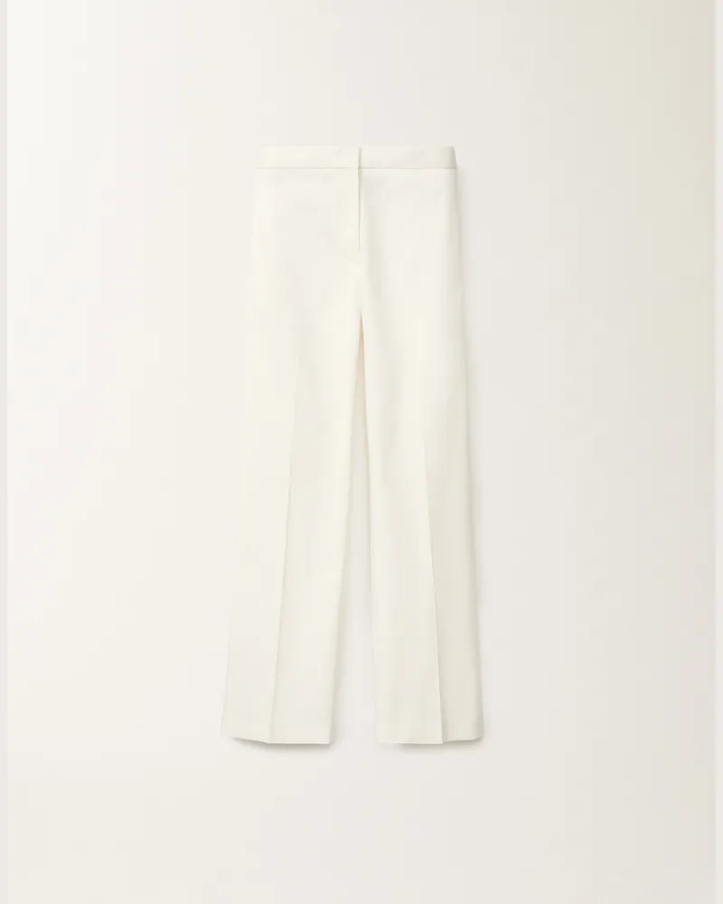 Fabiana Filippi Pantalone Deruta In Gabardina Di Cotone Bianco