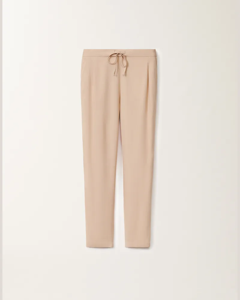 Fabiana Filippi Pantalone Spello In Sablé Stretch Sabbia