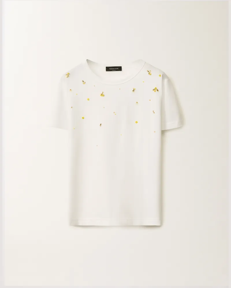 Fabiana Filippi T-shirt In Jersey Bianco