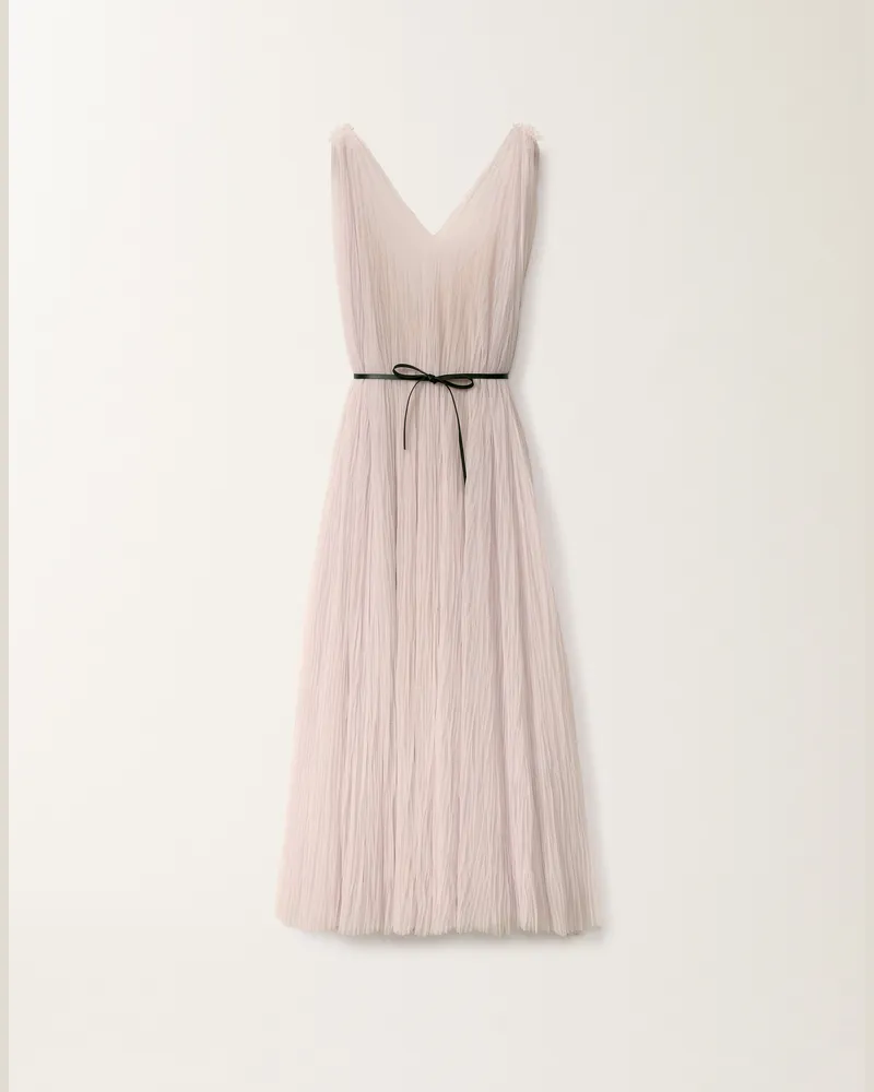 Fabiana Filippi Abito In Tulle Plissé Malva