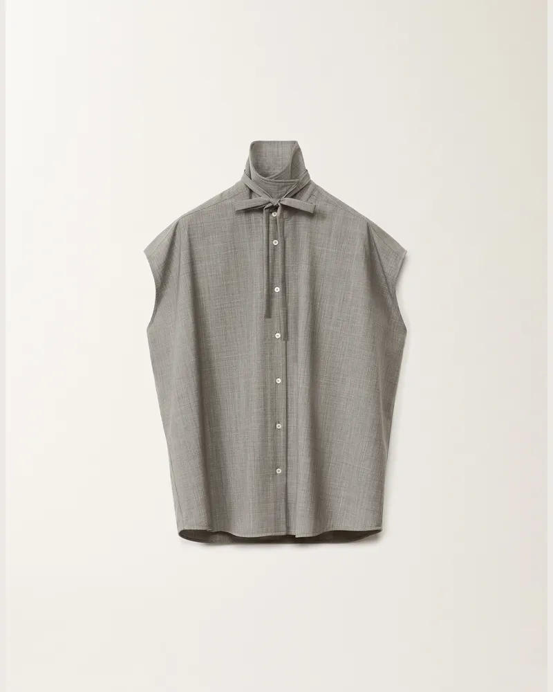 Fabiana Filippi Camicia In Fresco Lana Grigio
