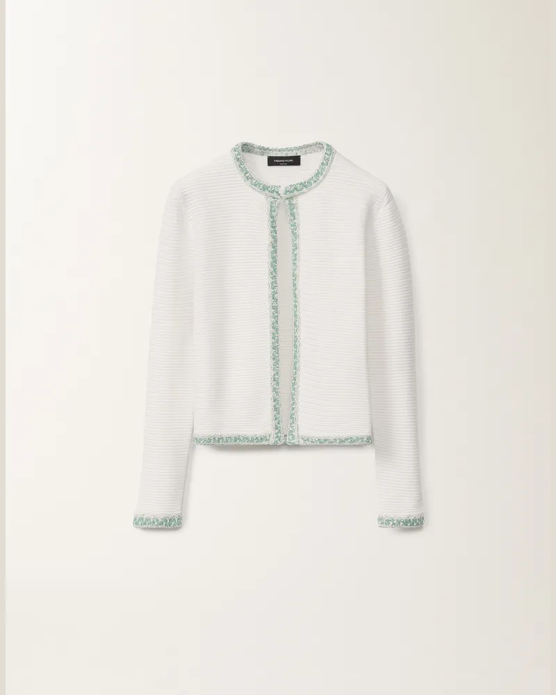 Fabiana Filippi Cardigan In Cotone Organico Bianco