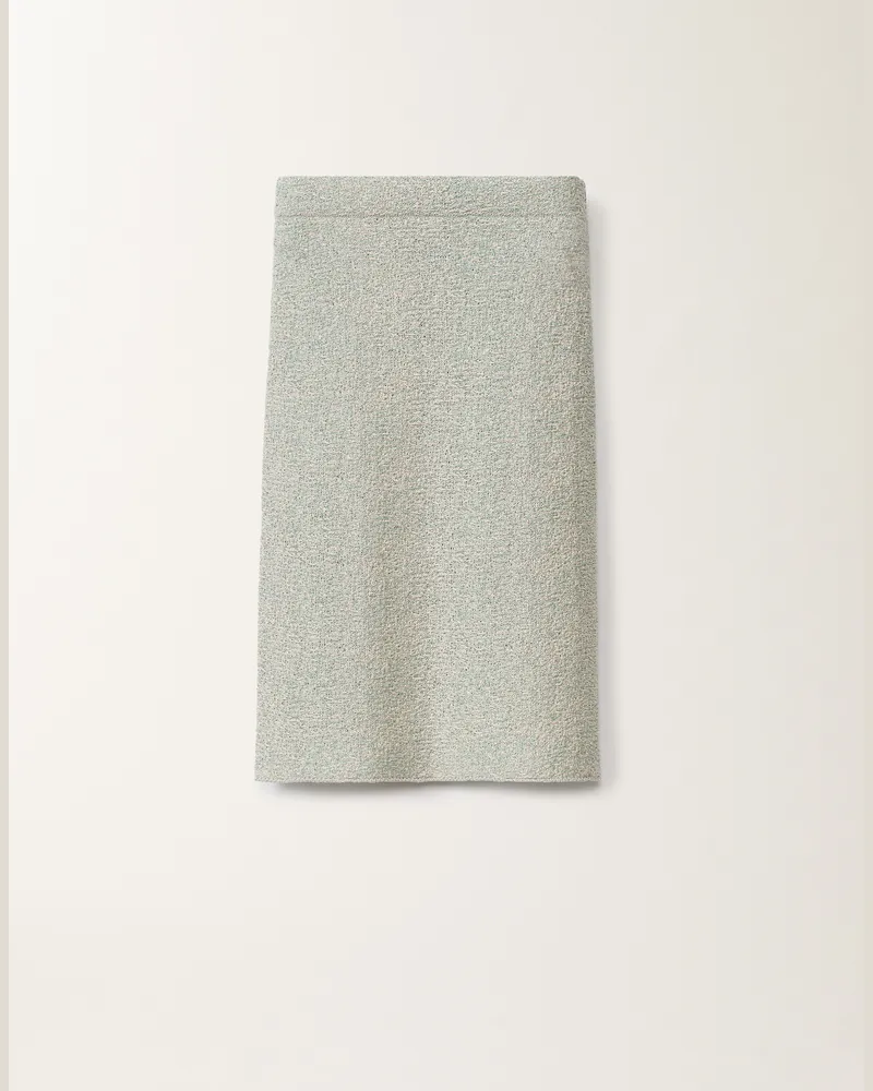 Fabiana Filippi Gonna In Tweed Di Maglia Lurex Vaniglia