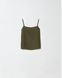 Fabiana Filippi Top In Crepe De Chine Verde