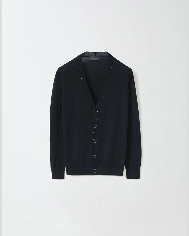 Fabiana Filippi Cardigan In Cotone Organico Nero