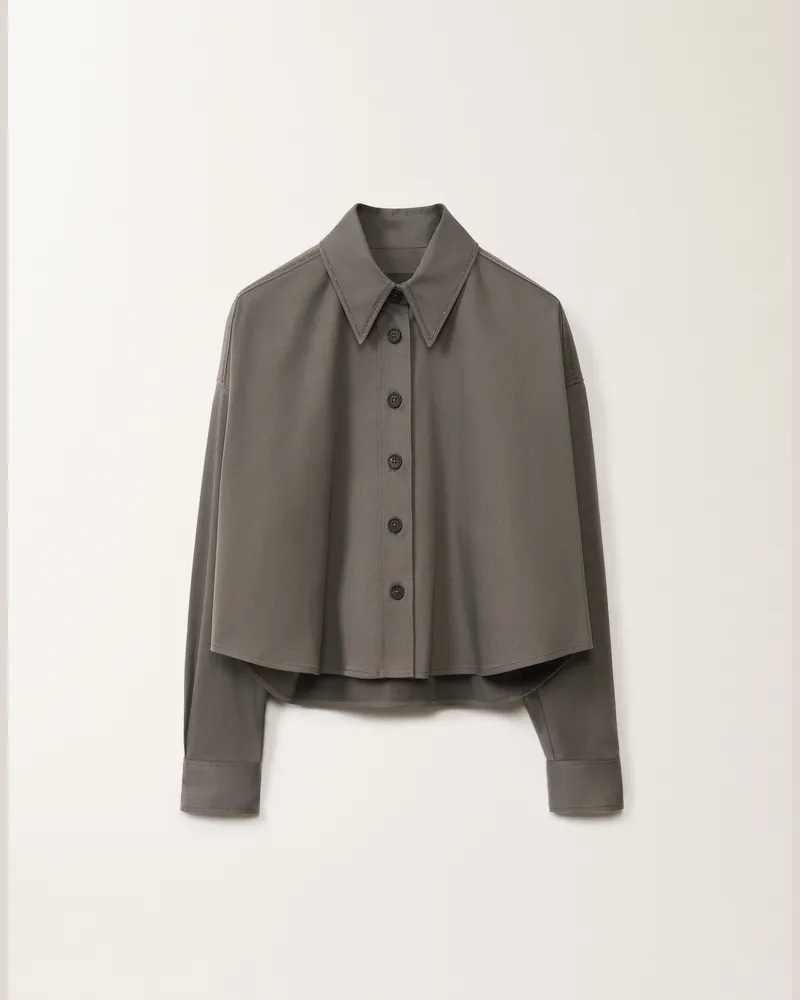 Fabiana Filippi Giacca In Gabardina Grigio