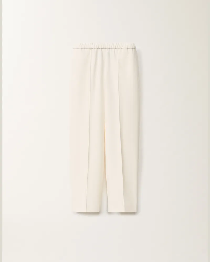 Fabiana Filippi Pantalone Gubbio Jogging In Tecno Tailoring Bianco