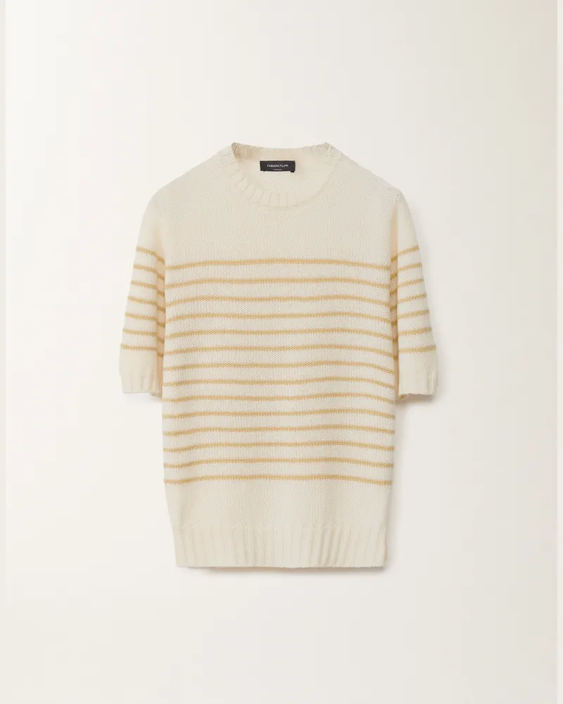 Fabiana Filippi Maglia In Cashmere Garzato Giallo