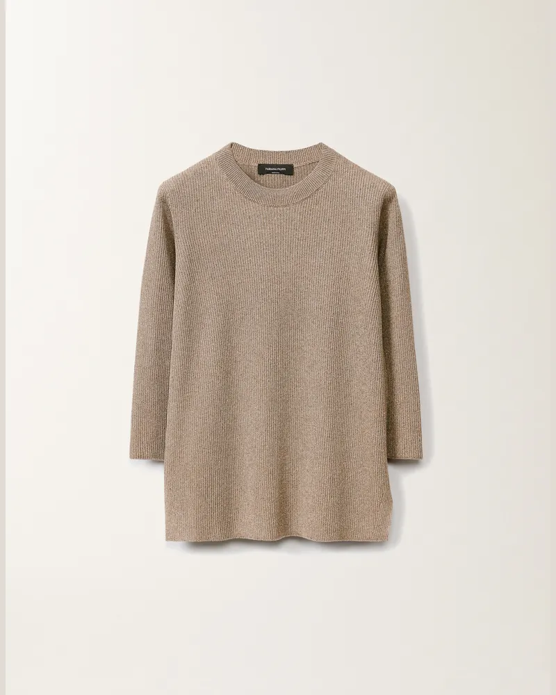 Fabiana Filippi Maglia In Cotone Organico E Lurex Argilla