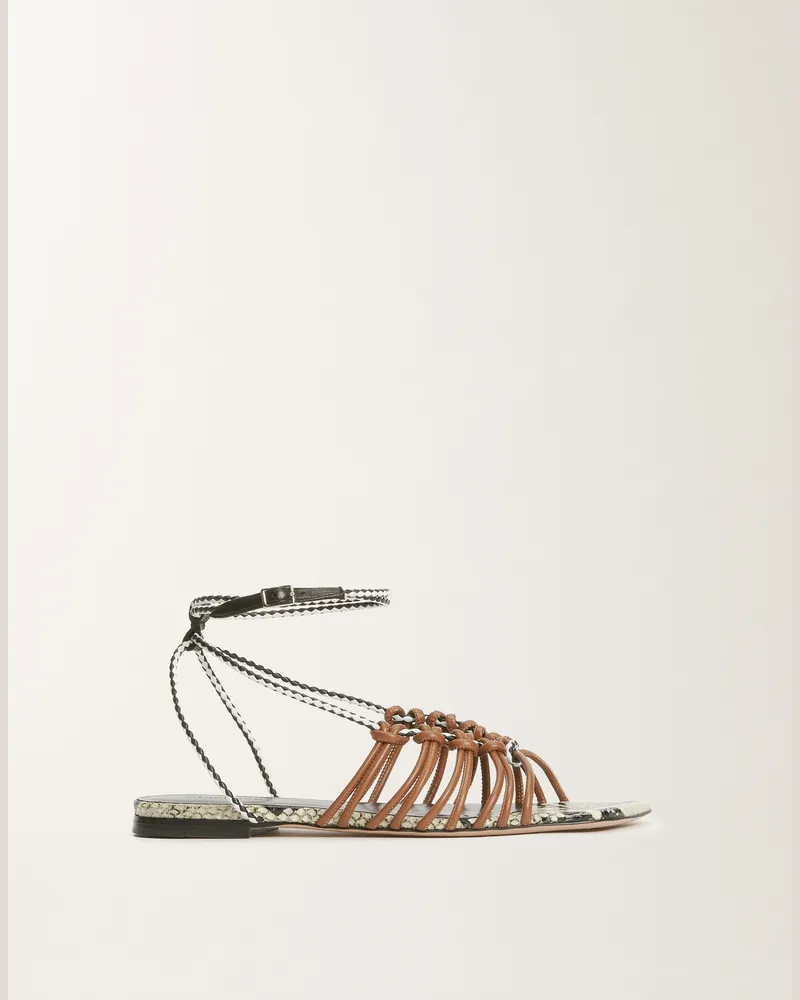Fabiana Filippi Sandalo In Pelle Di Vitello Marrone