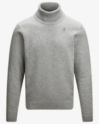 K-Way HENRY LAMBSWOOL - Knitwear - Pull  Over Grey Md Steel 