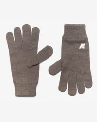 K-Way ALFRED CARDIGAN STITCH WOOL - Gloves - Guanto BEIGE TAUPE MELANGE 