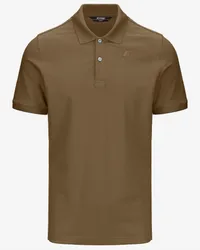 K-Way AMEDEE PIQUE - Polo Shirts - Polo BROWN CORDA 