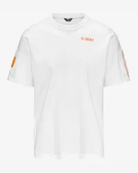 K-Way FANTOME SLEEVE POCKET - T-ShirtsTop - T-Shirt WHITE-ORANGE MD 