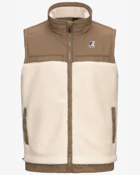 K-Way LE VRAI 3.0 JILE ORSETTO - Fleece - Giacca ECRU-BROWN CORDA 