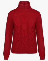 K-Way CLAIRIE BRAID - KNITWEAR - Pull  Over - Donna - RED DK TOMATO 