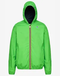 K-Way Jacques Plus Reversible Fluo - Jackets - Corta GREEN FLUO-BLUE D 