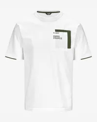 K-Way FANTOME CONTRAST POCKETS - T-ShirtsTop - T-Shirt WHITE-GREEN CYPRESS 