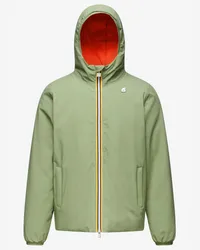 K-Way JACK ST WARM REVERSIBLE - Jackets - Corta GREEN ORANGE P 