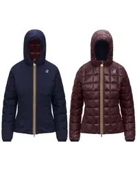 K-Way LILY THERMO PLUS.2 REVERSIBLE - Jackets - Corta - Donna - BLUE DEPTH-BROWN BLACKENED 