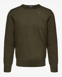 K-Way SEBASTIEN MERINO - Knitwear - Pull  Over GREEN BLACKISH 