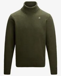 K-Way HENRY LAMBSWOOL - Knitwear - Pull  Over GREEN BLACKISH 