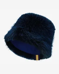 K-Way PASCALLE AMIABLE ECO FUR REVERSIBLE - Headwear - Cappello BLACK PIRATE-BLUE FAUX FUR 