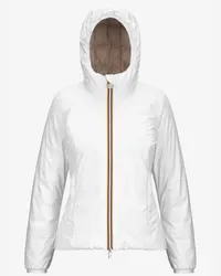 K-Way LILY ST THERMO REVERSIBLE - Jackets - Corta - Donna - WHITE G-PINK T 