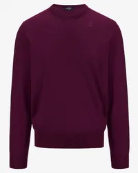 K-Way SEBASTIEN MERINO - KNITWEAR - Pull  Over VIOLET WINE 