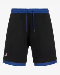 K-Way LE VRAI NESTOR NYLON PC - Shorts - Sport  Shorts BLACK PURE-BLUE ROYAL MARINE 