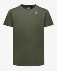 K-Way LE VRAI EDOUARD - T-ShirtsTop - T-Shirt GREEN BLACKISH 