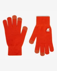 K-Way ALFRED CARDIGAN STITCH WOOL - Gloves - Guanto ORANGE PUMPKIN 