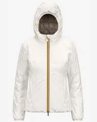 K-Way LILY ST THERMO REVERSIBLE - Jackets - Corta - Donna - WHITE G-BEIGE T 