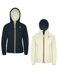 K-Way AUDE PADDED REVERSIBLE - Jackets - Corta - Donna - DEPHT BLUE-ANT WHITE 