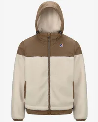 K-Way LE VRAI 3.0 JILDAZ ORSETTO - Fleece - Giacca ECRU-BROWN CORDA 