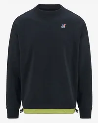 K-Way FLORENTIN NYLON PC - Fleece - Maglia BLUE DEPTH-GREEN CELERY 