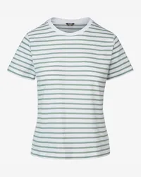 K-Way AMALIA STRIPES - T-ShirtsTop - T-Shirt - Donna - WHITE-GREEN FJORD 