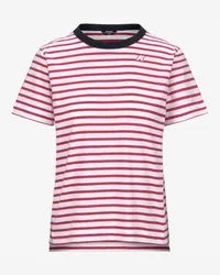 K-Way EMELI STRIPES - T-ShirtsTop - T-Shirt - Donna - WHITE-PINK D-BLUE 