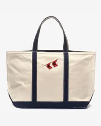 K-Way PORTER HURRICANE - Bags - Tote Bag OFF WHITE-BLUE NAVY 