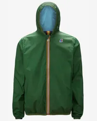 K-Way JACQUES PLUS.2 REVERSIBLE - Jackets - Corta GREEN EDEN-BLUE SMOKED 