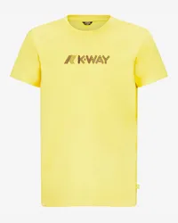 K-Way ELLIOT 3D STRIPES LOGO - T-ShirtsTop - T-Shirt YELLOW SUNSTRUCK 