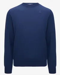 K-Way SEBASTIEN MERINO - Knitwear - Pull  Over Blue Medieval 