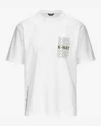 K-Way FANTOME  LETTERING - T-ShirtsTop - T-Shirt WHITE-GREEN CYPRESS 