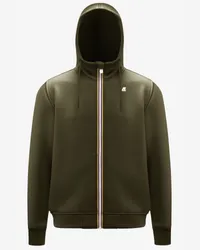 K-Way RAINER SPACER - Fleece - Giacca GREEN BLACKISH 