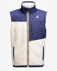 K-Way LE VRAI 3.0 NEIZE ORSETTO - Fleece - Giacca ECRU-BLUE MEDIEVAL 